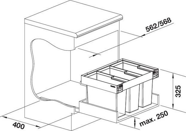Afvalemmers Blanco 526642/** detail 1