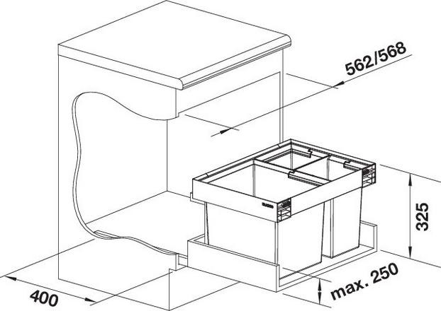 Afvalemmers Blanco 526643/** detail 1