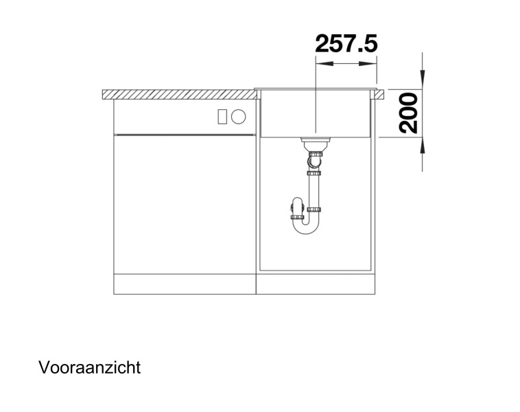 Enkele spoelbak Blanco 526578/° detail 2