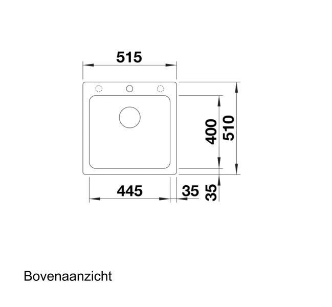 Evier 1 bassin Blanco 526584 detail 1