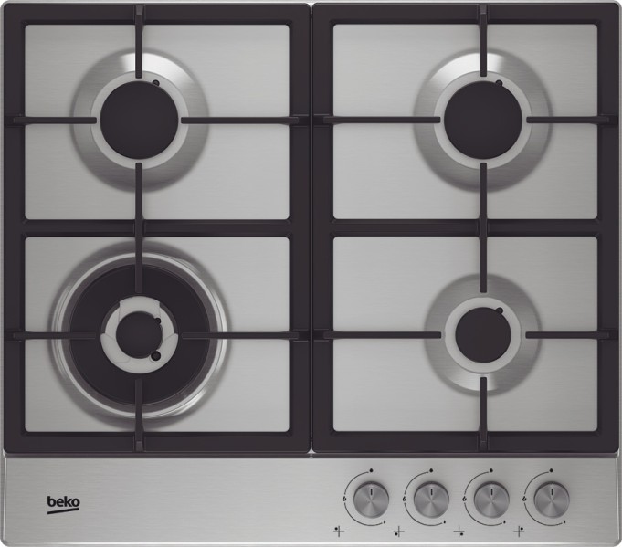 Taque de cuisson au gaz Beko HIAW64225SX vooraanzicht