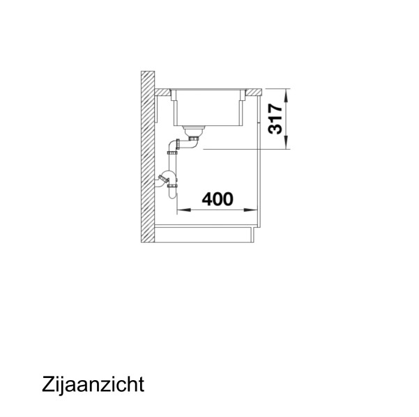 Evier 1 bassin Blanco 526344 detail 2