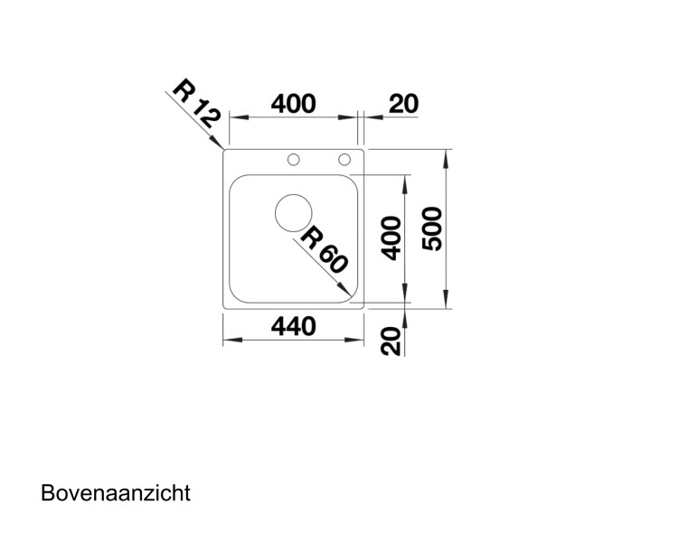 Evier 1 bassin Blanco 526353 detail 1