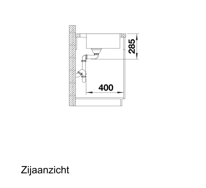 Enkele spoelbak Blanco 526352 detail 2
