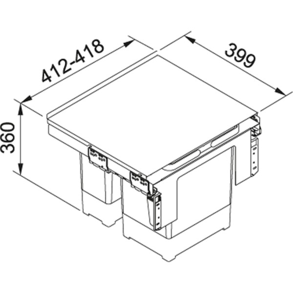Afvalemmers Franke SG452 detail 1