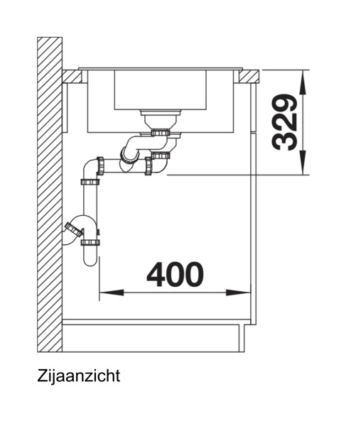 Anderhalve spoelbak Blanco 522209 detail 2