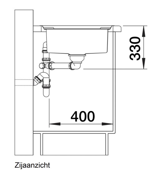 Enkele spoelbak Blanco 522103 detail 2