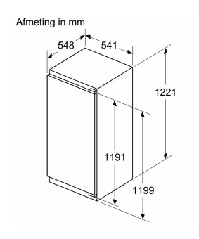 Koelkast inbouw 122 cm hoog Bosch KIL42VFE0 detail 5