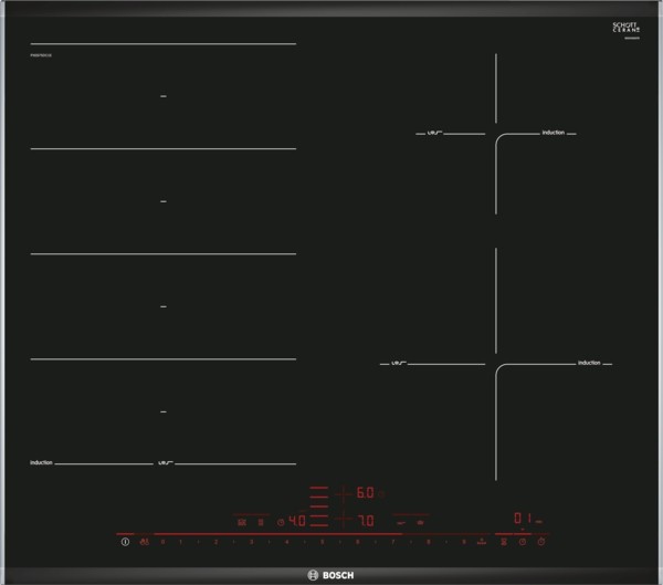 Kookplaat inductie Bosch PXE675DC1E vooraanzicht