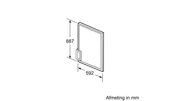 Frigo intégrable hauteur 88cm Siemens KF20ZAX0/wit front detail 1