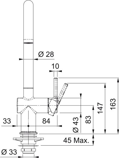 Eéngreepskraan Franke 301037 detail 3