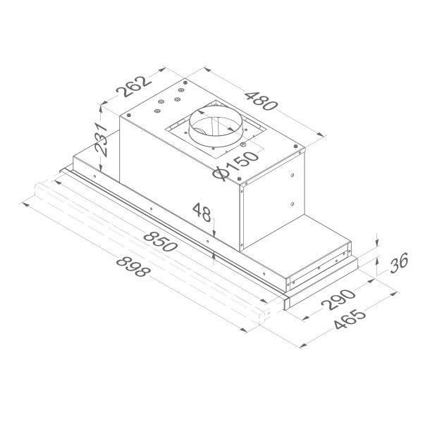 Hotte téléscopique Novy 655 / Novy Telescopisch Essence detail 5