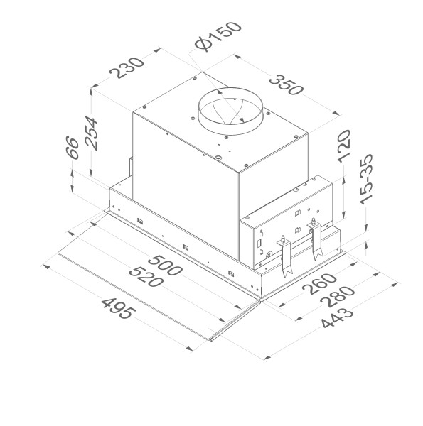 Hotte téléscopique Novy 680 / Novy Fusion detail 5