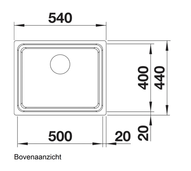 Evier 1 bassin Blanco 521840/** detail 1