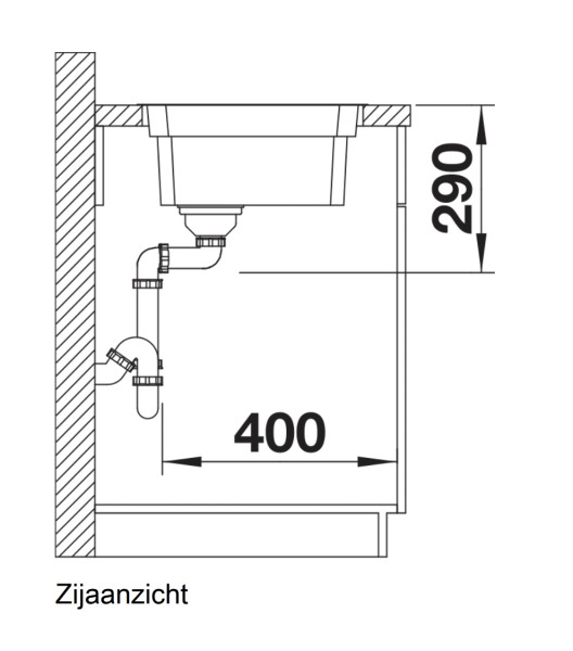 Enkele spoelbak Blanco 521840/** detail 2