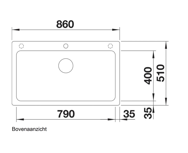 Evier 1 bassin Blanco 521813 detail 1