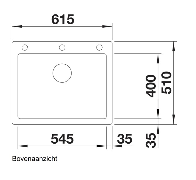 Evier 1 bassin Blanco 521686 detail 1