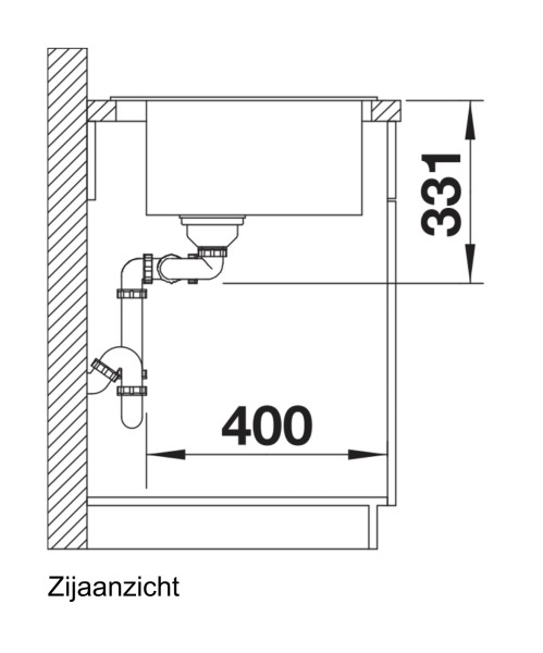 Anderhalve spoelbak Blanco 521690 detail 2
