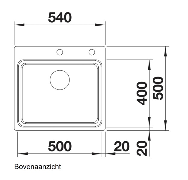Evier 1 bassin Blanco 521748/** detail 1