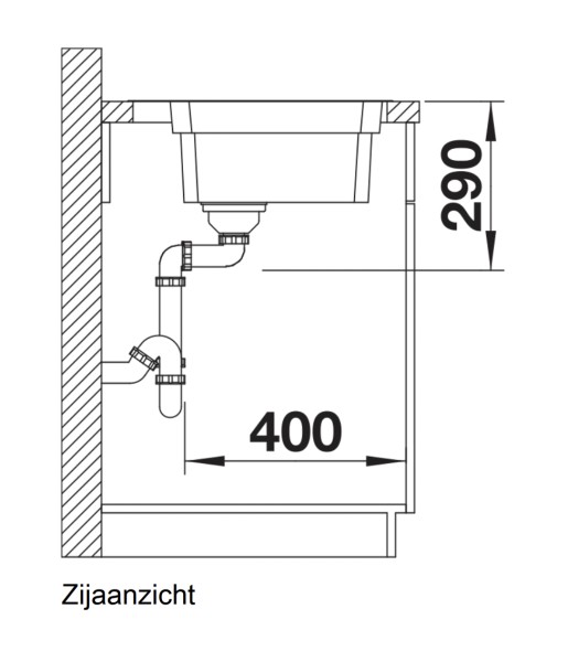 Enkele spoelbak Blanco 521748/** detail 2