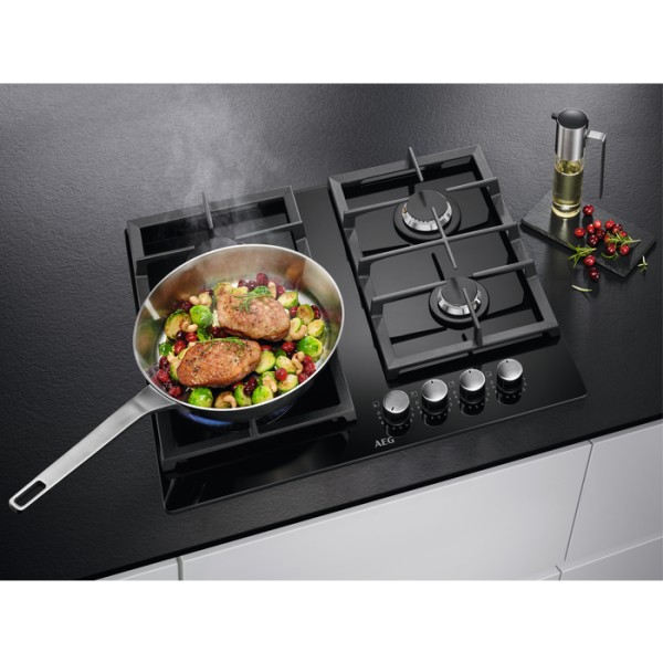 Taque de cuisson au gaz AEG HKB64420NB/+ detail 1