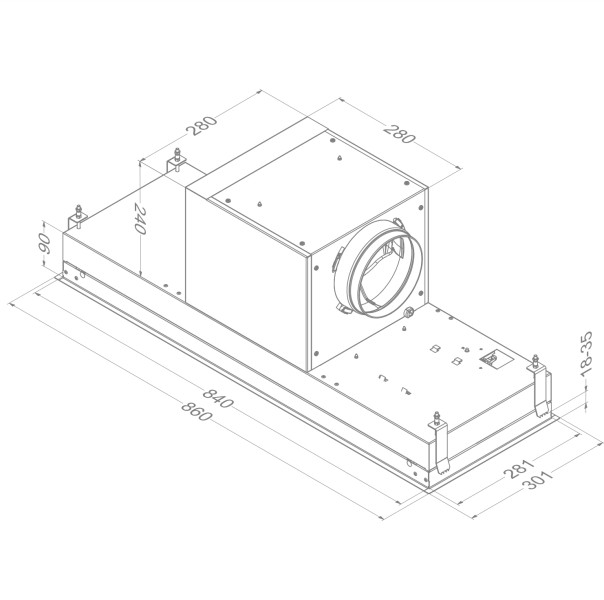 Hotte groupe aspirant Novy 821 / Novy Mini Pure'line detail 1