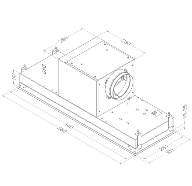 Hotte groupe aspirant Novy 826 / Novy Mini Pure'line detail 2