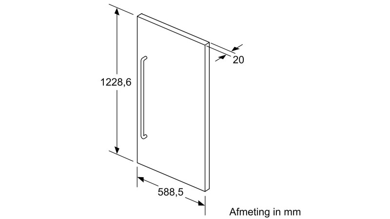 Koelkast inbouw 122 cm hoog Bosch KFZ40SX0 detail 1