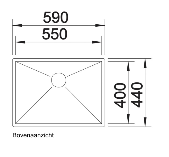 Evier 1 bassin Blanco 521591 detail 1