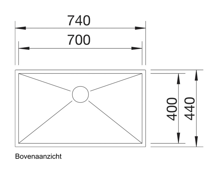 Evier 1 bassin Blanco 521593 detail 1