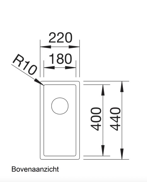 Enkele spoelbak Blanco 521565/** detail 1