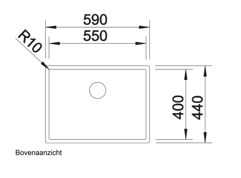 Evier 1 bassin Blanco 521578 detail 1