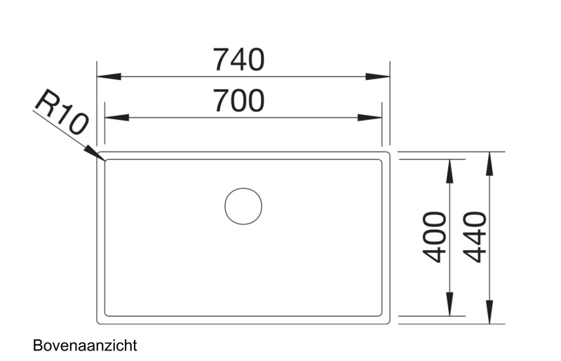 Enkele spoelbak Blanco 521580/** detail 1