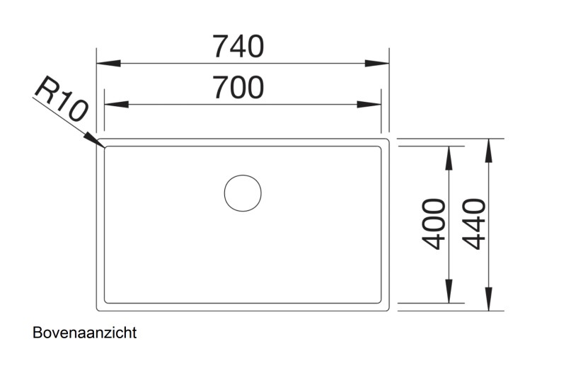 Evier 1 bassin Blanco 521581/** detail 1