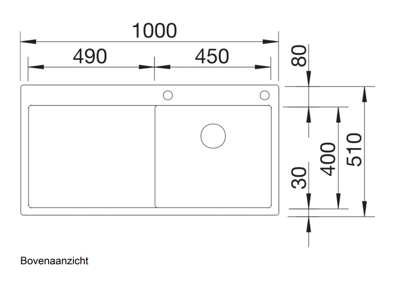Evier 1 bassin Blanco 521626 detail 1