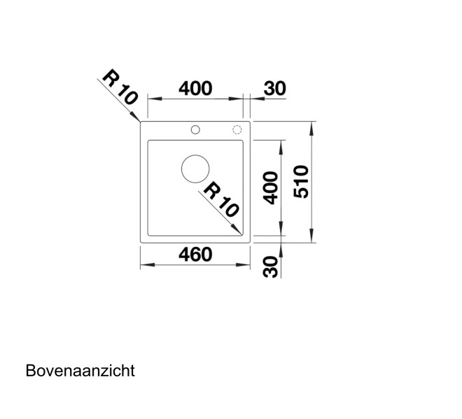 Enkele spoelbak Blanco 521632/** detail 1