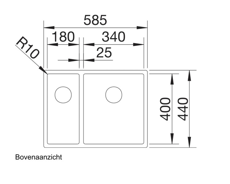 Evier 1 1/2 bassin Blanco 521608/** detail 1