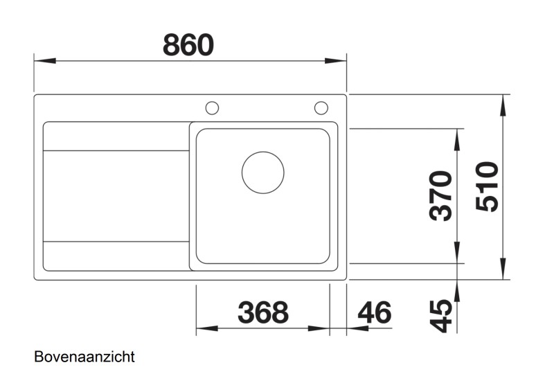 Evier 1 bassin Blanco 521657 detail 1