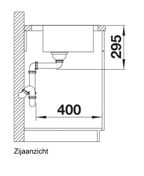 Evier 1 bassin Blanco 521657 detail 2