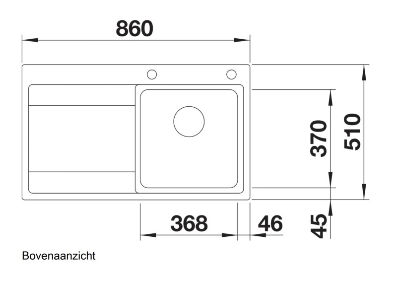 Evier 1 bassin Blanco 521658 detail 1