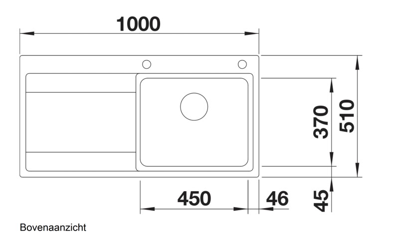 Evier 1 bassin Blanco 521659 detail 1