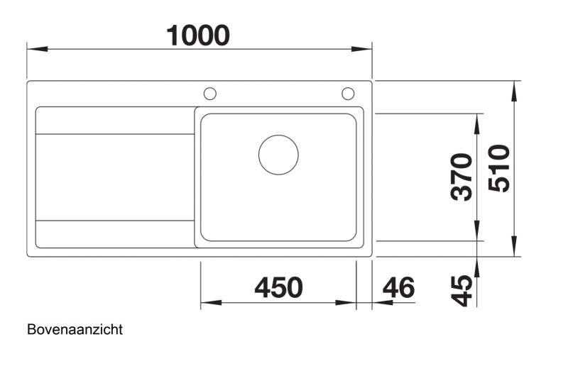 Evier 1 bassin Blanco 521660 detail 1