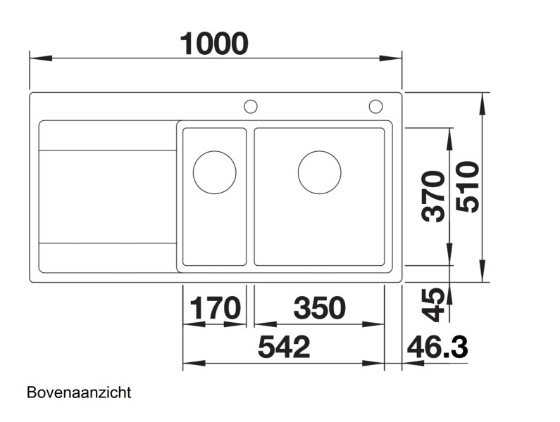 Evier 1 1/2 bassin Blanco 521661 detail 1
