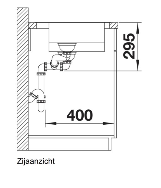 Anderhalve spoelbak Blanco 521661 detail 2