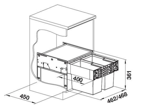 Afvalemmers Blanco 526201/** detail 3