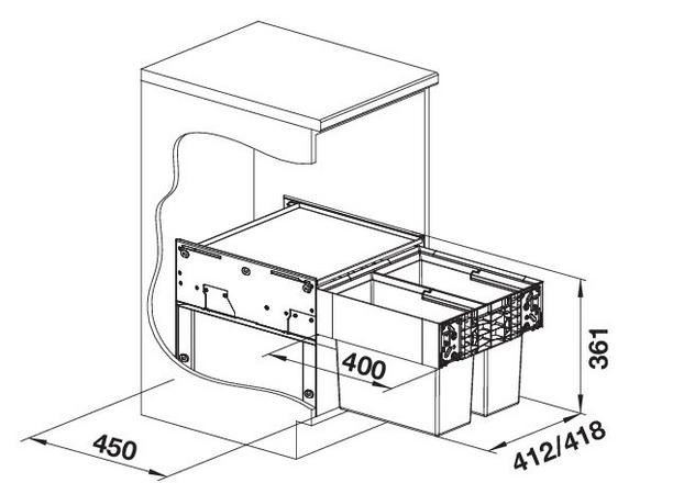 Afvalemmers Blanco 526200/** detail 3