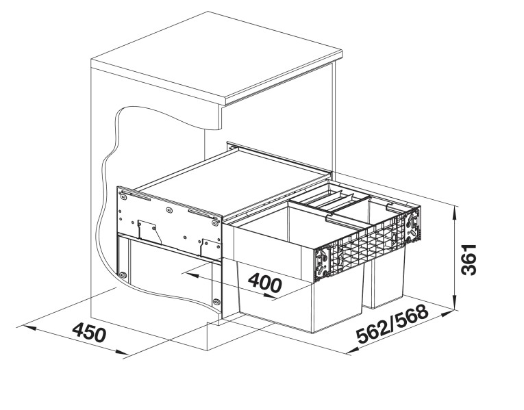 Poubelles Blanco 526205/** detail 3