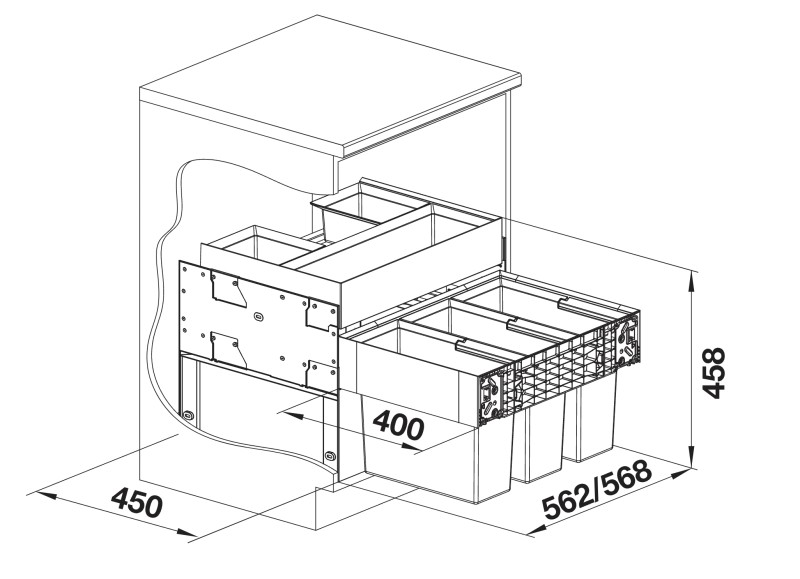 Afvalemmers Blanco 526209/** detail 3