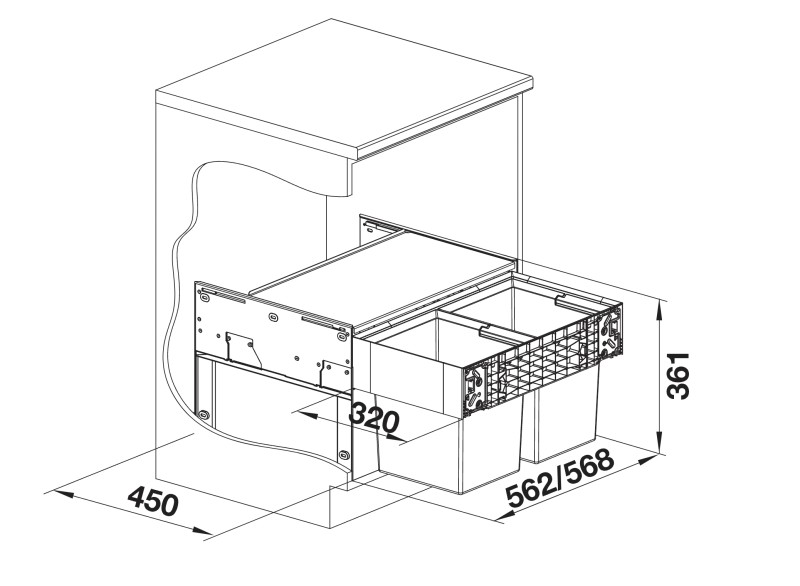 Afvalemmers Blanco 526207/** detail 3