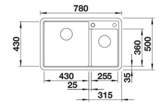 Evier 1 bassin Blanco 526224/** detail 1